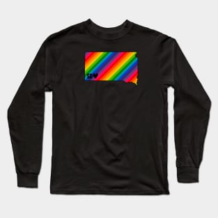 USA States: South Dakota (rainbow) Long Sleeve T-Shirt